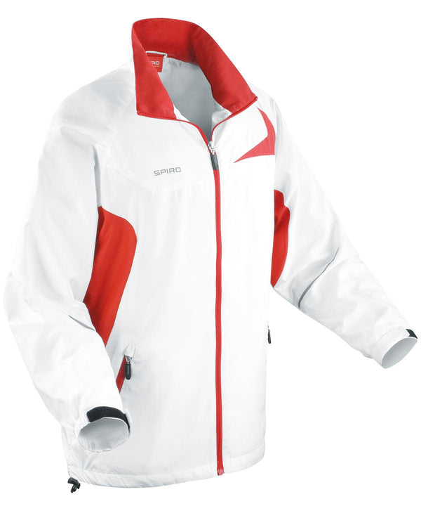 White/Red - Spiro micro-lite team jacket Jackets Spiro Activewear & Performance, Jackets & Coats, Plus Sizes, Result Offer, Sports & Leisure Schoolwear Centres