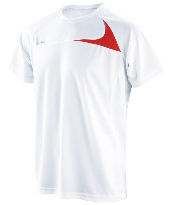 White/Red - Spiro dash training shirt T-Shirts Spiro Activewear & Performance, Plus Sizes, Sports & Leisure, T-Shirts & Vests Schoolwear Centres