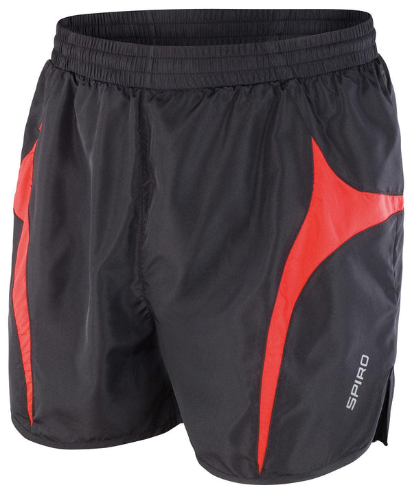 Black/Red - Spiro micro-lite running shorts Shorts Spiro Sports & Leisure, Trousers & Shorts Schoolwear Centres