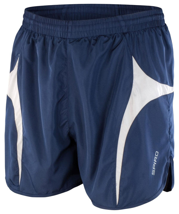 Navy/White - Spiro micro-lite running shorts Shorts Spiro Sports & Leisure, Trousers & Shorts Schoolwear Centres