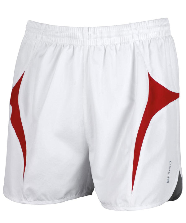 White/Red - Spiro micro-lite running shorts Shorts Spiro Sports & Leisure, Trousers & Shorts Schoolwear Centres