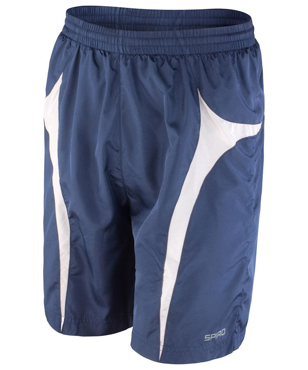 Navy/White - Spiro micro-lite team shorts Shorts Spiro On-Trend Activewear, Sports & Leisure, Trousers & Shorts, UPF Protection Schoolwear Centres