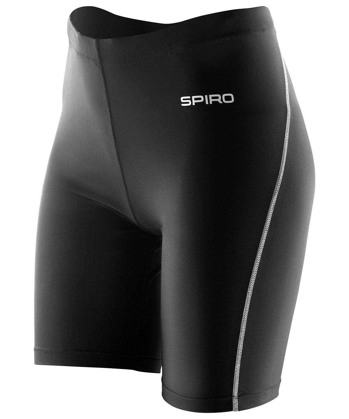 Black - Women's Spiro base bodyfit shorts Baselayers Spiro Baselayers, Sports & Leisure Schoolwear Centres