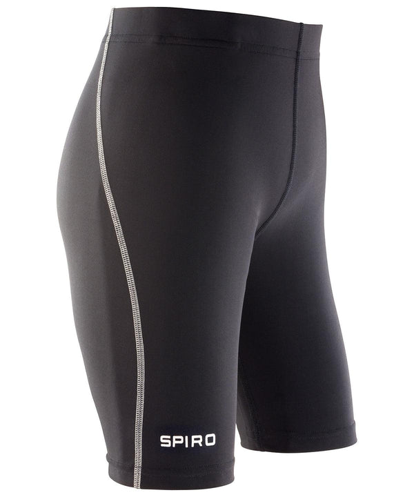 Black - Spiro base bodyfit junior shorts Baselayers Spiro Junior, Sports & Leisure Schoolwear Centres