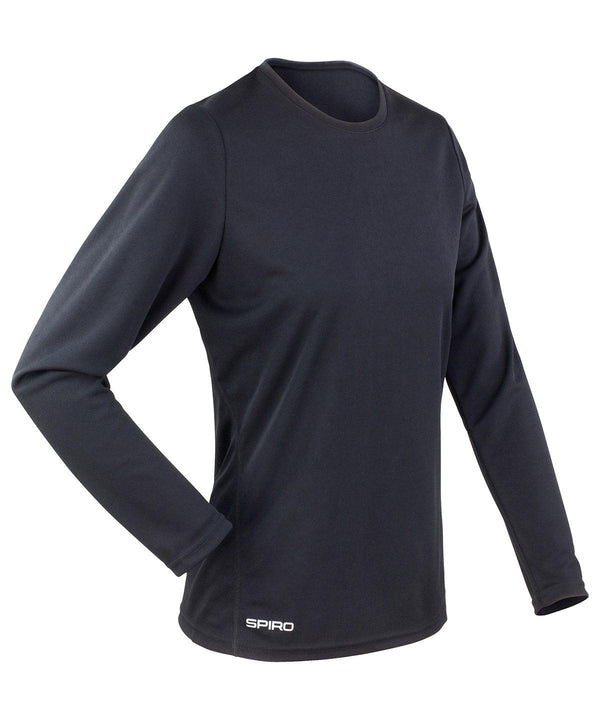 Black - Women's Spiro quick-dry long sleeve t-shirt T-Shirts Spiro Activewear & Performance, Back to the Gym, Sports & Leisure, Women's Fashion Schoolwear Centres
