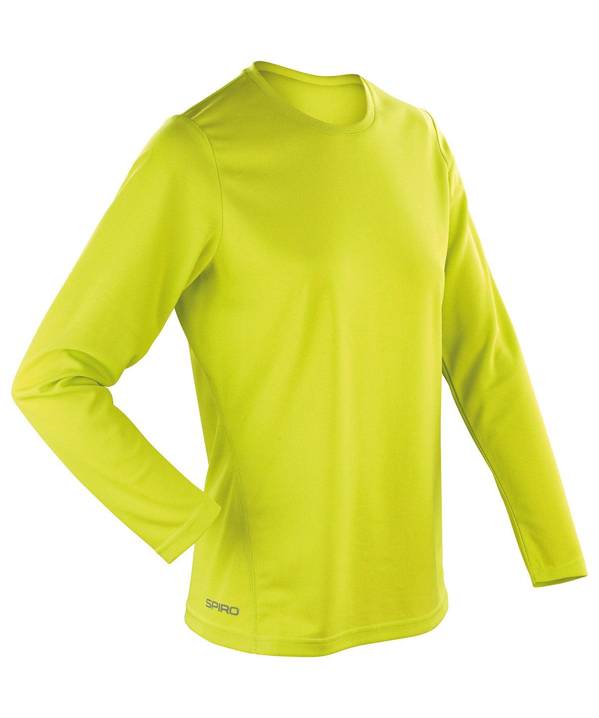 Lime Green - Women's Spiro quick-dry long sleeve t-shirt T-Shirts Spiro Activewear & Performance, Back to the Gym, Sports & Leisure, Women's Fashion Schoolwear Centres