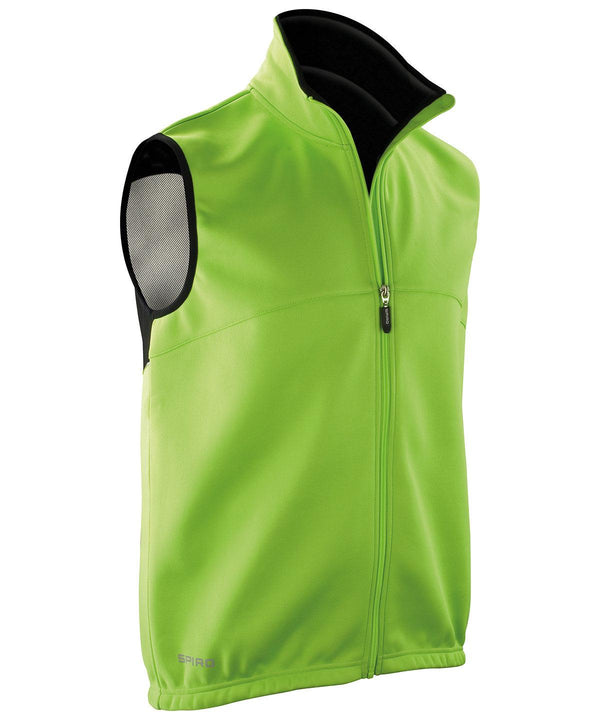 Neon Green/Black - Spiro airflow gilet Body Warmers Spiro Activewear & Performance, Gilets and Bodywarmers, Hyperbrights and Neons, Jackets & Coats, Plus Sizes, Raladeal - Recently Added, Result Offer, Sports & Leisure Schoolwear Centres