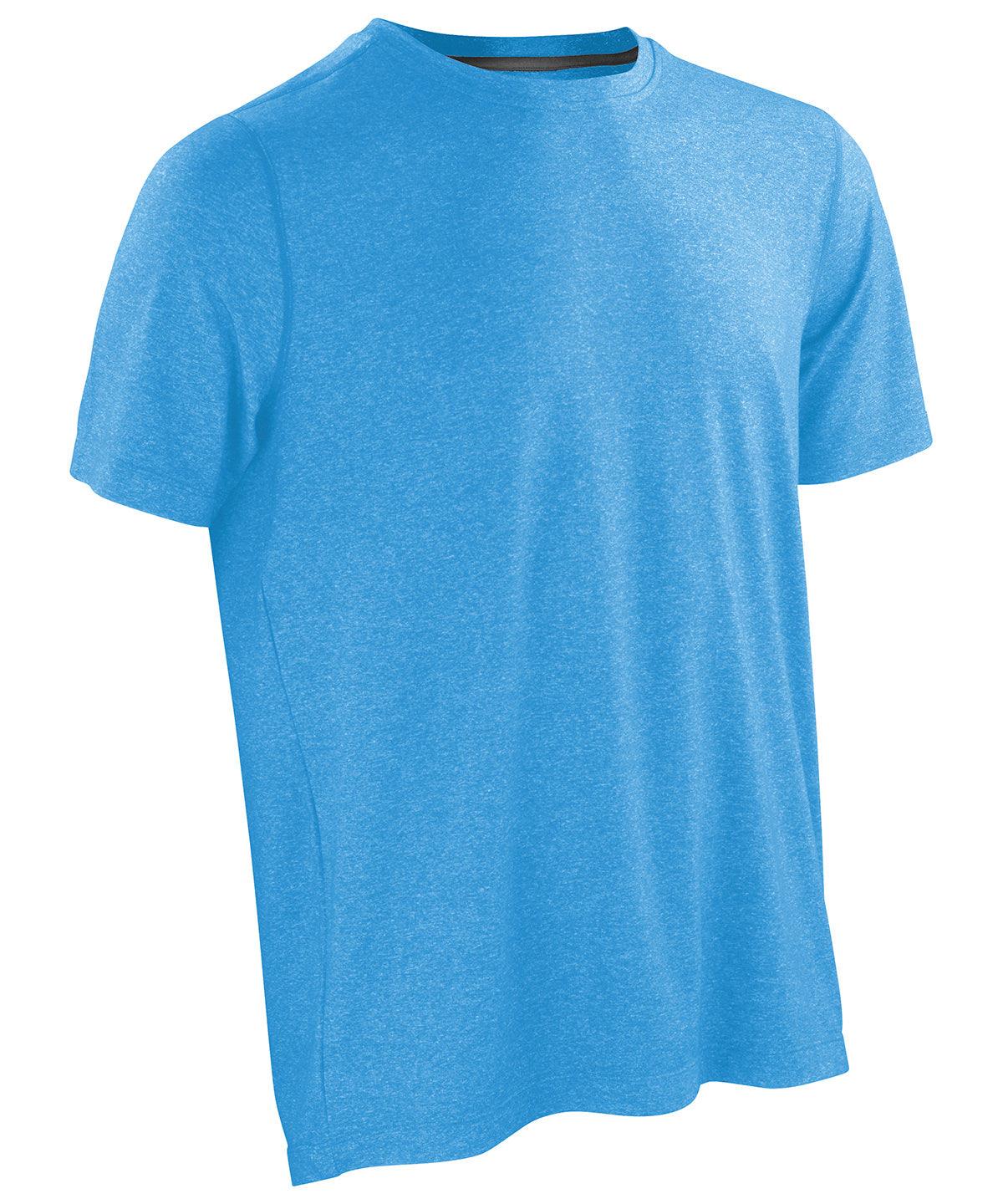 Ocean Blue/Phantom Grey - Fitness shiny marl t-shirt T-Shirts Spiro Activewear & Performance, On-Trend Activewear, Result Offer, Sports & Leisure, T-Shirts & Vests Schoolwear Centres