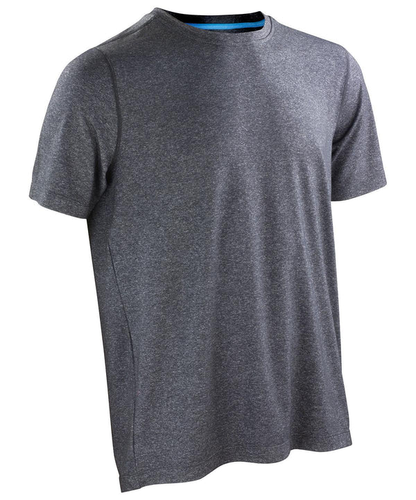 Phantom Grey/Ocean Blue - Fitness shiny marl t-shirt T-Shirts Spiro Activewear & Performance, On-Trend Activewear, Result Offer, Sports & Leisure, T-Shirts & Vests Schoolwear Centres