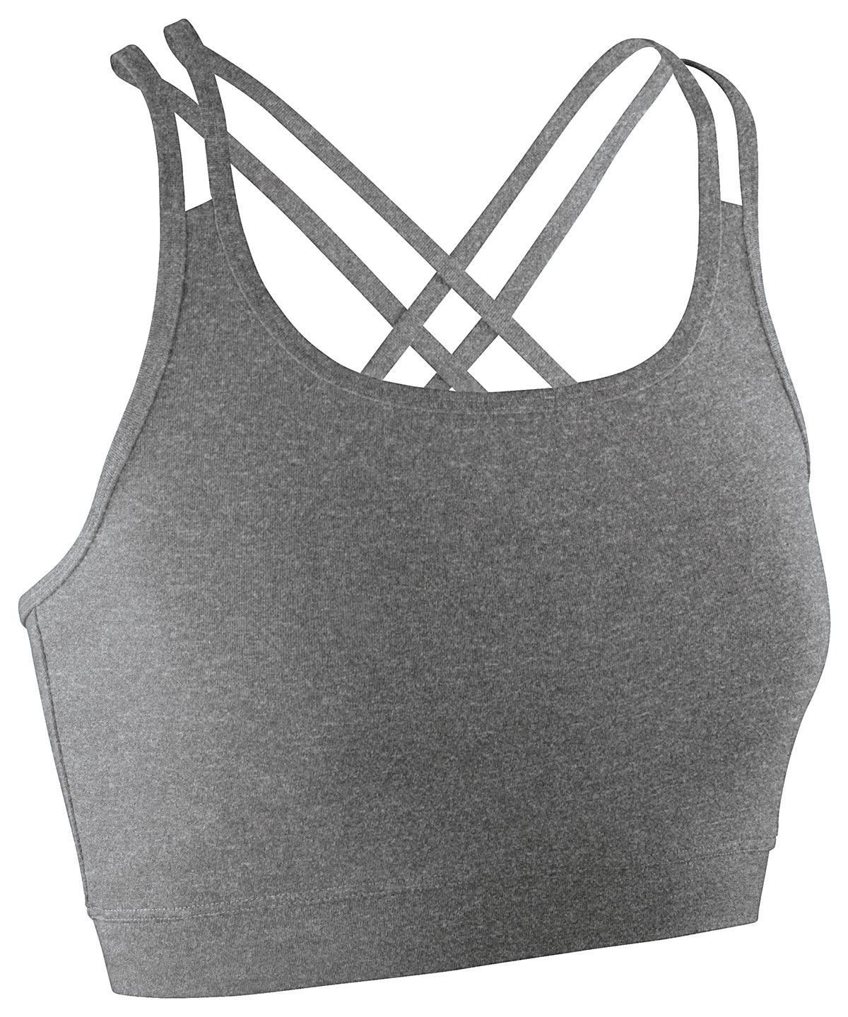 Sport Grey Marl - Women's fitness crop top Vests Spiro Athleisurewear, Sports & Leisure Schoolwear Centres