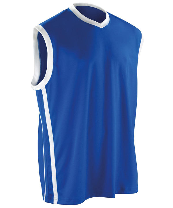 Royal/White - Basketball quick-dry top Vests Spiro Plus Sizes, Sports & Leisure, T-Shirts & Vests Schoolwear Centres