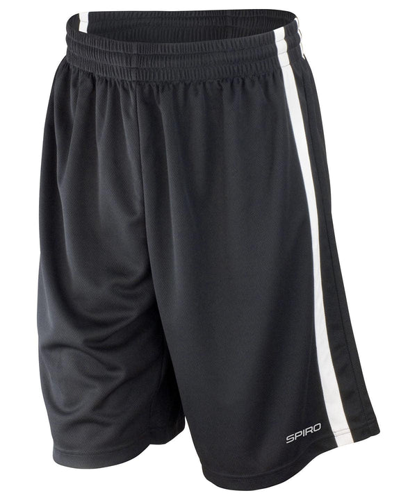 Black/White - Basketball quick-dry shorts Shorts Spiro Plus Sizes, Sports & Leisure Schoolwear Centres