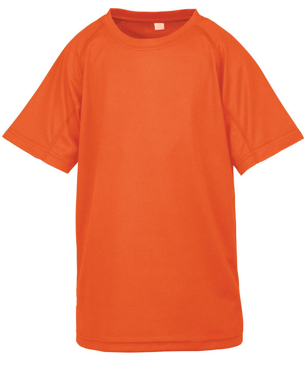 Flo Orange - Junior performance aircool tee T-Shirts Spiro Activewear & Performance, Athleisurewear, Rebrandable, Sports & Leisure, T-Shirts & Vests Schoolwear Centres