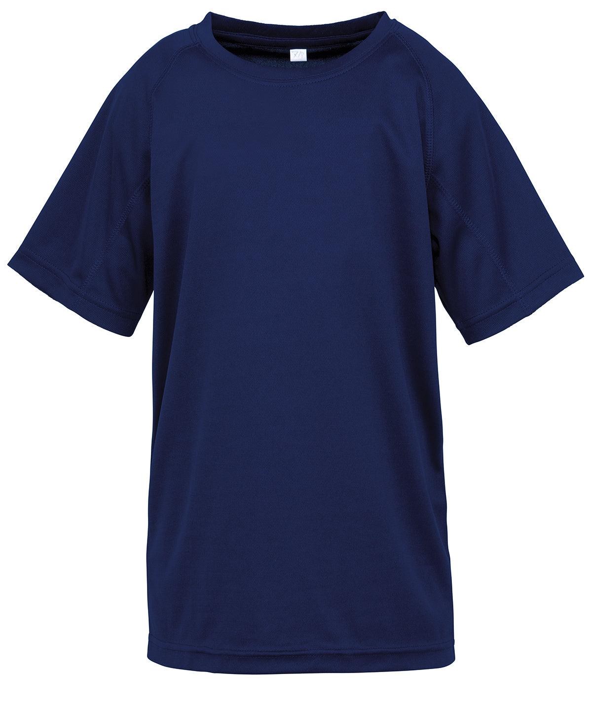 Navy - Junior performance aircool tee T-Shirts Spiro Activewear & Performance, Athleisurewear, Rebrandable, Sports & Leisure, T-Shirts & Vests Schoolwear Centres