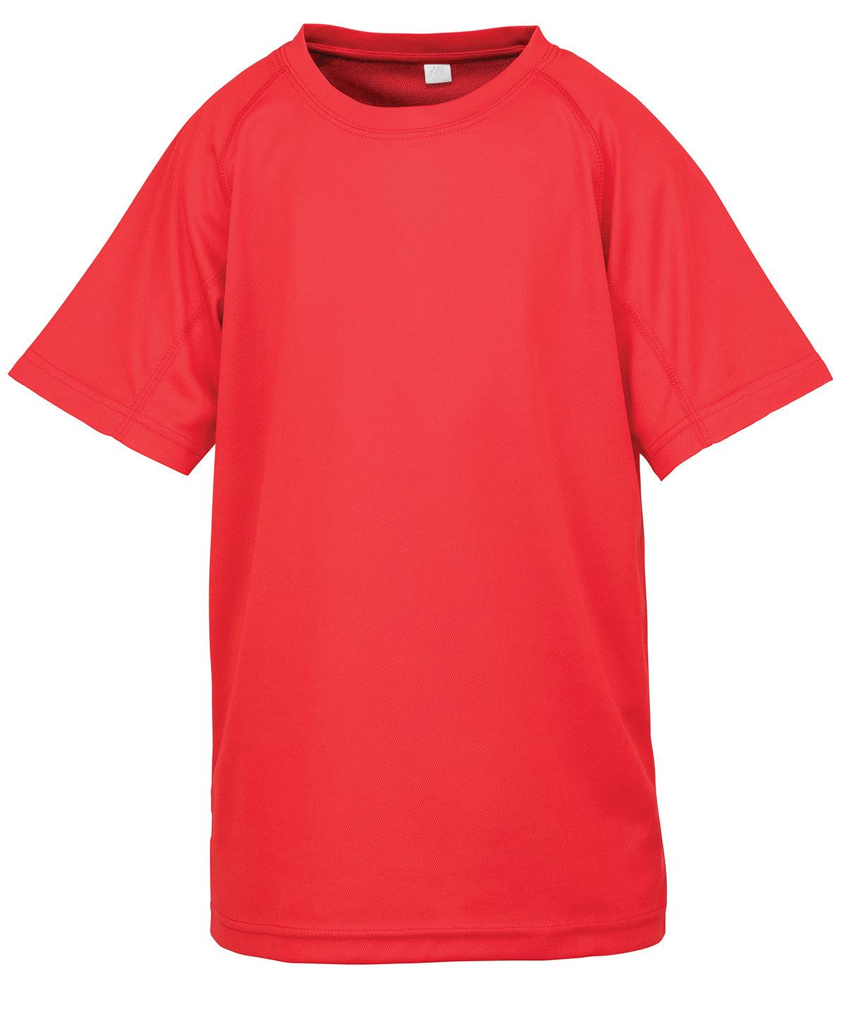 Red - Junior performance aircool tee T-Shirts Spiro Activewear & Performance, Athleisurewear, Rebrandable, Sports & Leisure, T-Shirts & Vests Schoolwear Centres