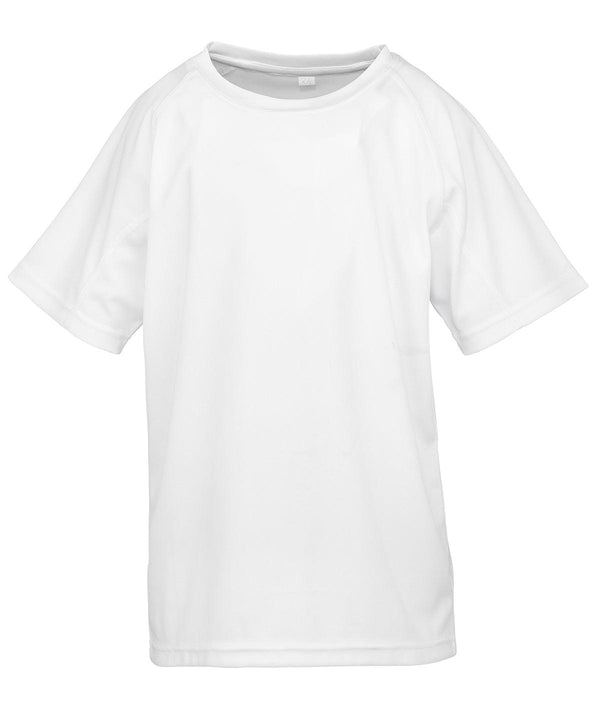 White - Junior performance aircool tee T-Shirts Spiro Activewear & Performance, Athleisurewear, Rebrandable, Sports & Leisure, T-Shirts & Vests Schoolwear Centres