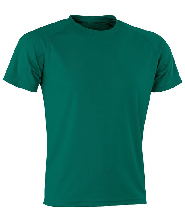Bottle Green - Performance Aircool tee T-Shirts Spiro Activewear & Performance, Back to the Gym, Must Haves, New Colours for 2021, Plus Sizes, Sports & Leisure Schoolwear Centres