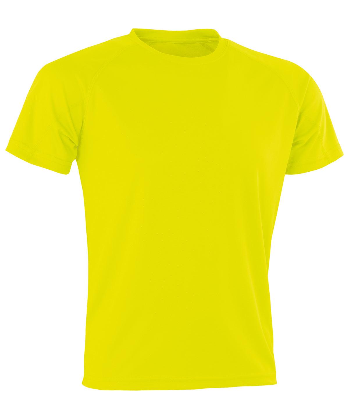 Flo Yellow - Performance Aircool tee T-Shirts Spiro Activewear & Performance, Back to the Gym, Must Haves, New Colours for 2021, Plus Sizes, Sports & Leisure Schoolwear Centres