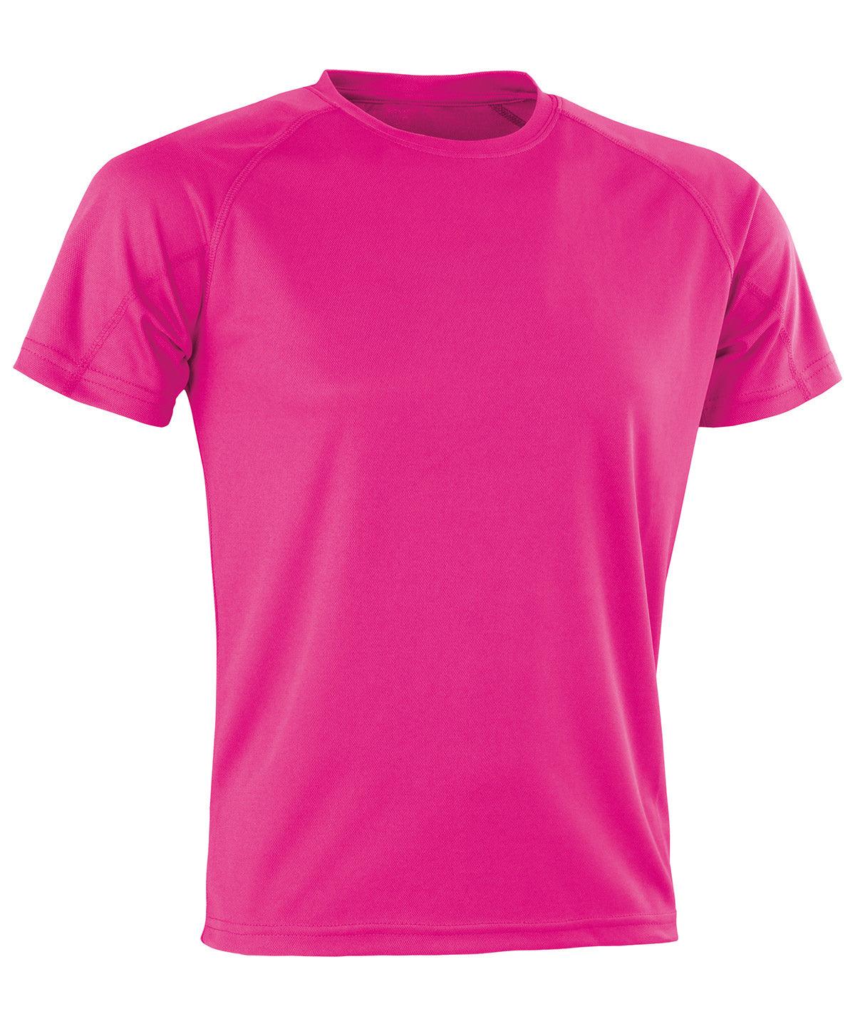 Super Pink - Performance Aircool tee T-Shirts Spiro Activewear & Performance, Back to the Gym, Must Haves, New Colours for 2021, Plus Sizes, Sports & Leisure Schoolwear Centres