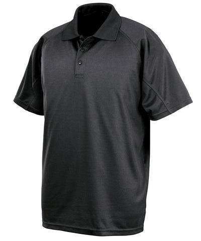 Black* - Performance Aircool polo shirt Polos Spiro Activewear & Performance, Athleisurewear, Plus Sizes, Polos & Casual, Rebrandable, Sports & Leisure Schoolwear Centres