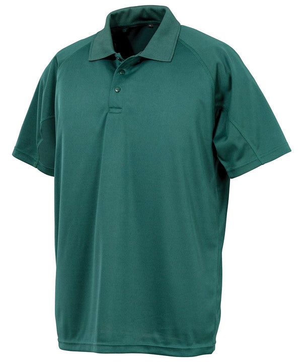 Bottle Green - Performance Aircool polo shirt Polos Spiro Activewear & Performance, Athleisurewear, Plus Sizes, Polos & Casual, Rebrandable, Sports & Leisure Schoolwear Centres