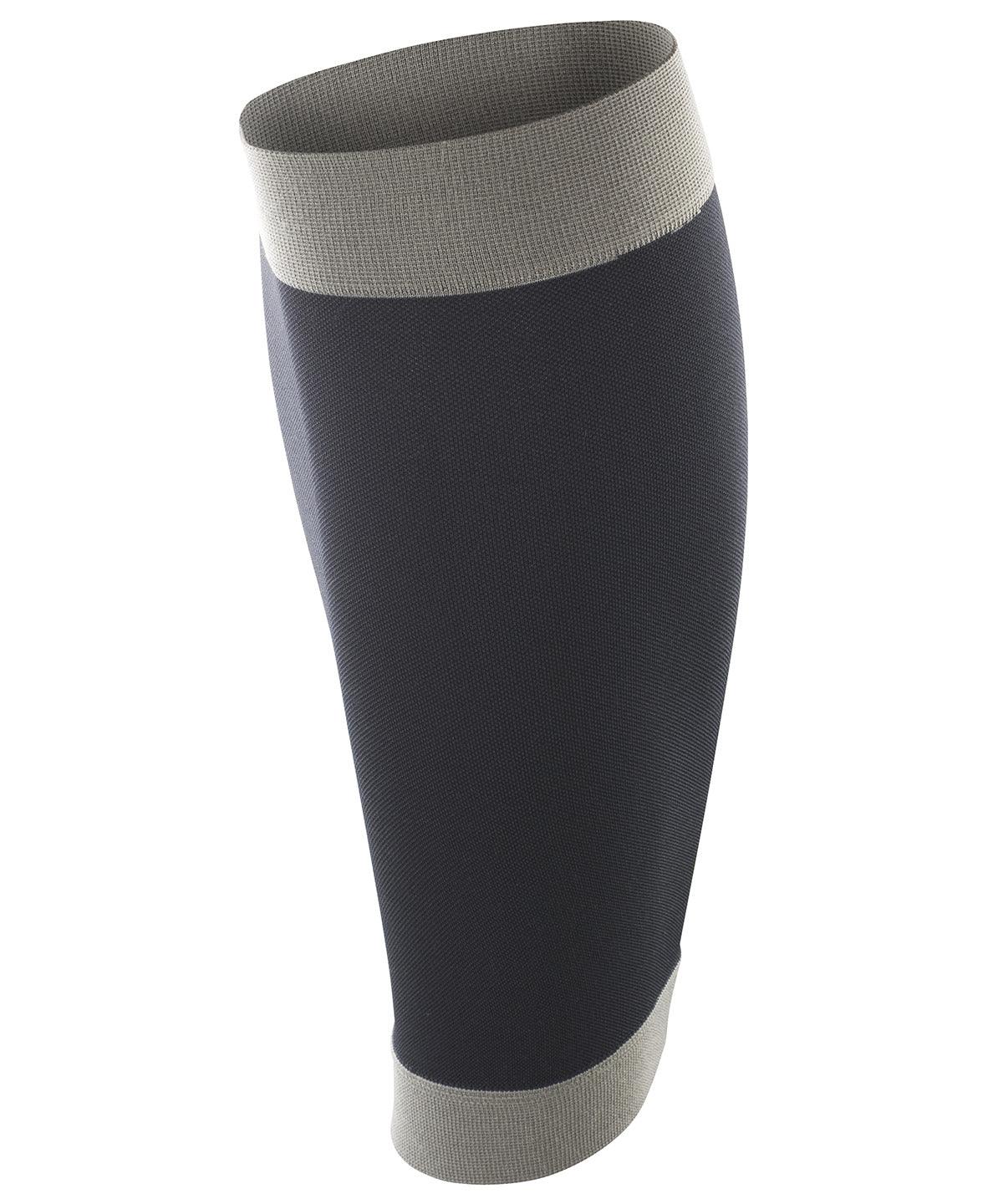 Black/Grey - Spiro compression calf guards Quad Guards Spiro On-Trend Activewear, Sports & Leisure Schoolwear Centres