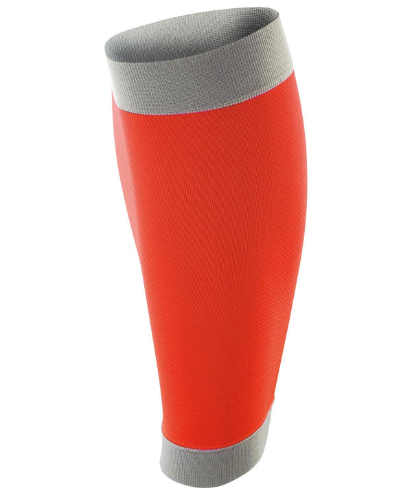 Orange/Grey - Spiro compression calf guards Quad Guards Spiro On-Trend Activewear, Sports & Leisure Schoolwear Centres