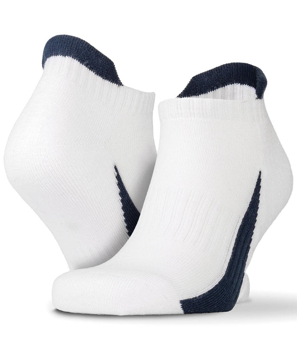 White/Navy - 3-pack sports sneaker socks Socks Spiro Athleisurewear, Back to Fitness, Gifting & Accessories, On-Trend Activewear, Rebrandable, Sports & Leisure Schoolwear Centres