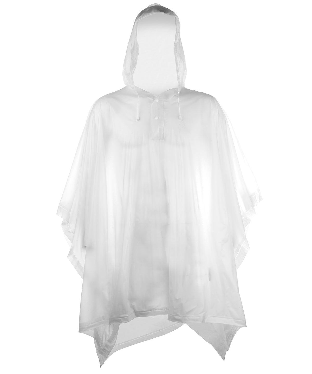 Clear - Plastic poncho Ponchos Splashmacs Festival, Jackets & Coats, Must Haves Schoolwear Centres