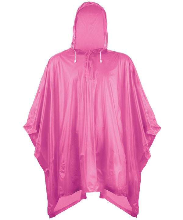 Fuchsia - Plastic poncho Ponchos Splashmacs Festival, Jackets & Coats, Must Haves Schoolwear Centres