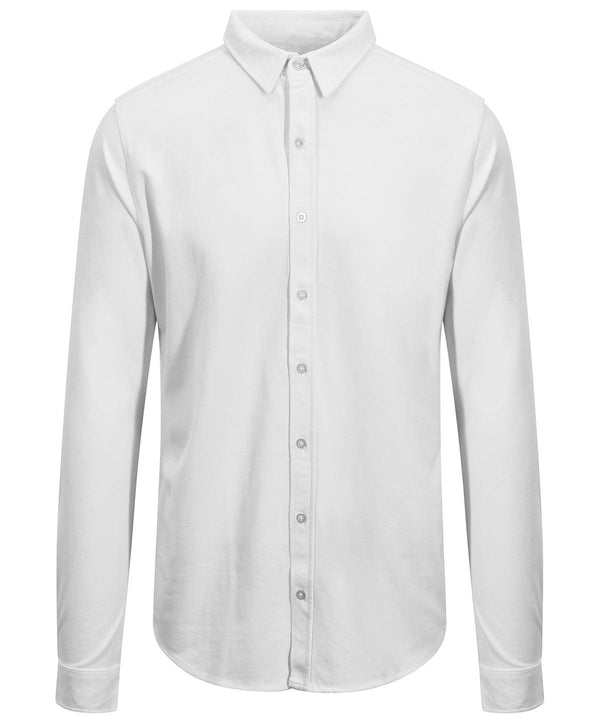 White - Oscar knitted shirt Shirts AWDis So Denim Denim, Shirts & Blouses Schoolwear Centres