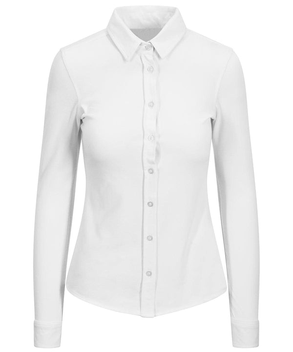 White - Women's Anna knitted shirt Shirts AWDis So Denim Denim, Shirts & Blouses Schoolwear Centres