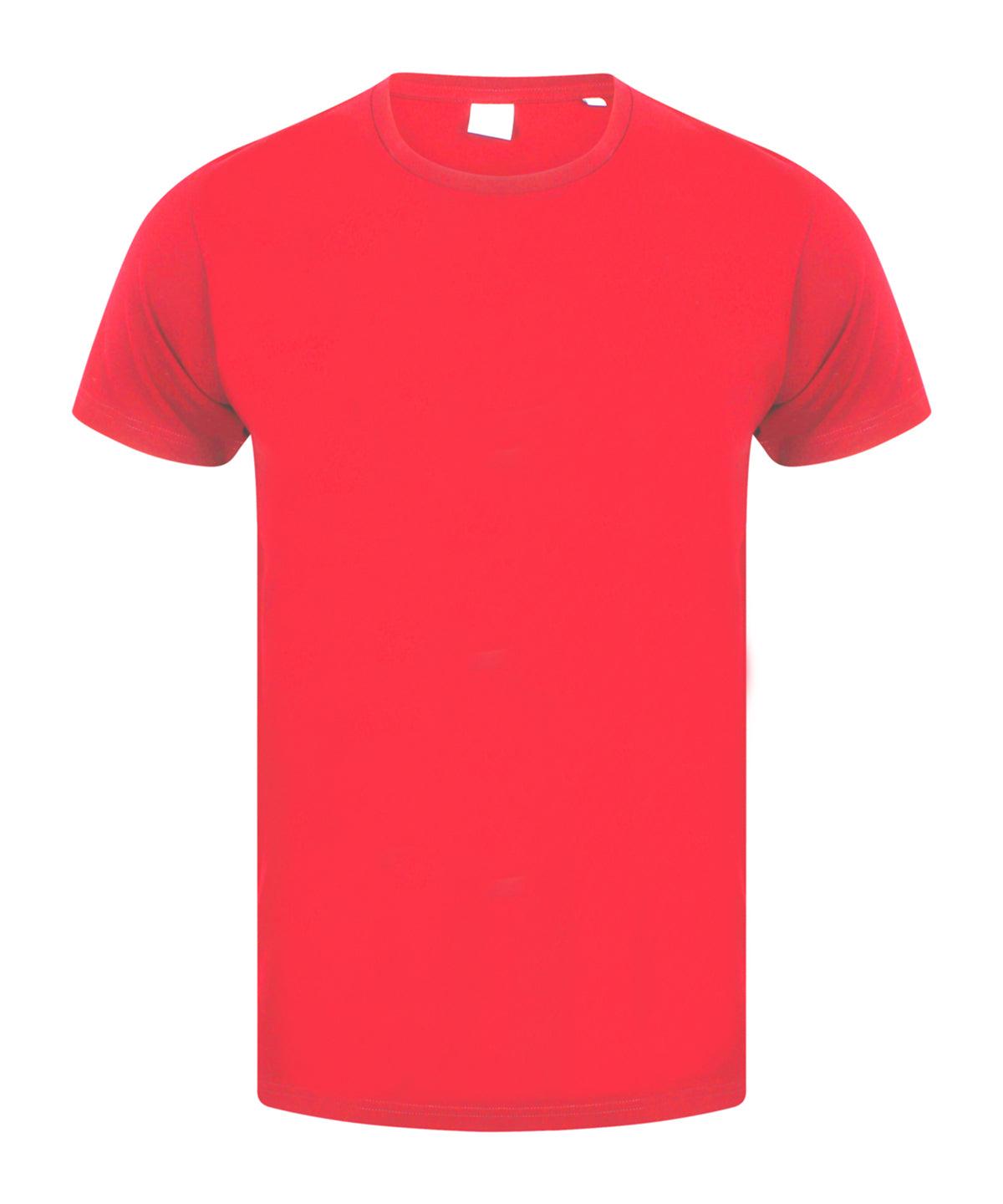 Bright Red - Men's feel good stretch t-shirt T-Shirts SF Must Haves, Raladeal - Recently Added, Rebrandable, T-Shirts & Vests Schoolwear Centres