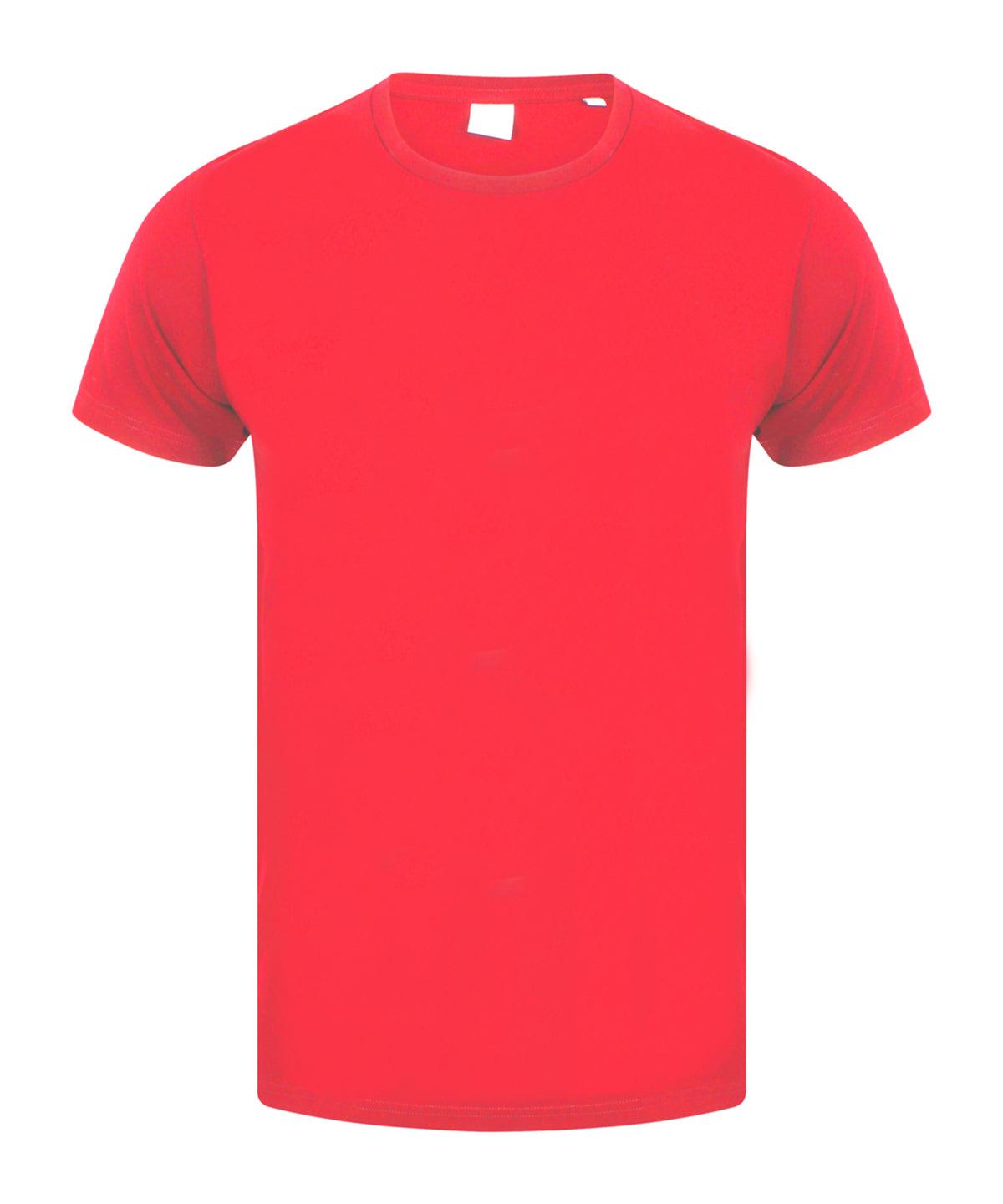 Bright Red - Men's feel good stretch t-shirt T-Shirts SF Must Haves, Raladeal - Recently Added, Rebrandable, T-Shirts & Vests Schoolwear Centres