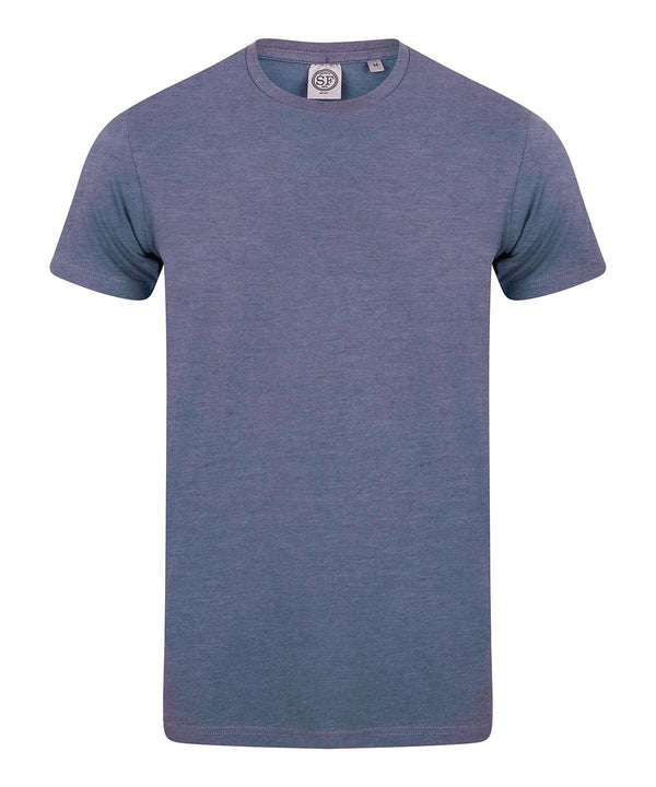 Heather Navy - Men's feel good stretch t-shirt T-Shirts SF Must Haves, Raladeal - Recently Added, Rebrandable, T-Shirts & Vests Schoolwear Centres