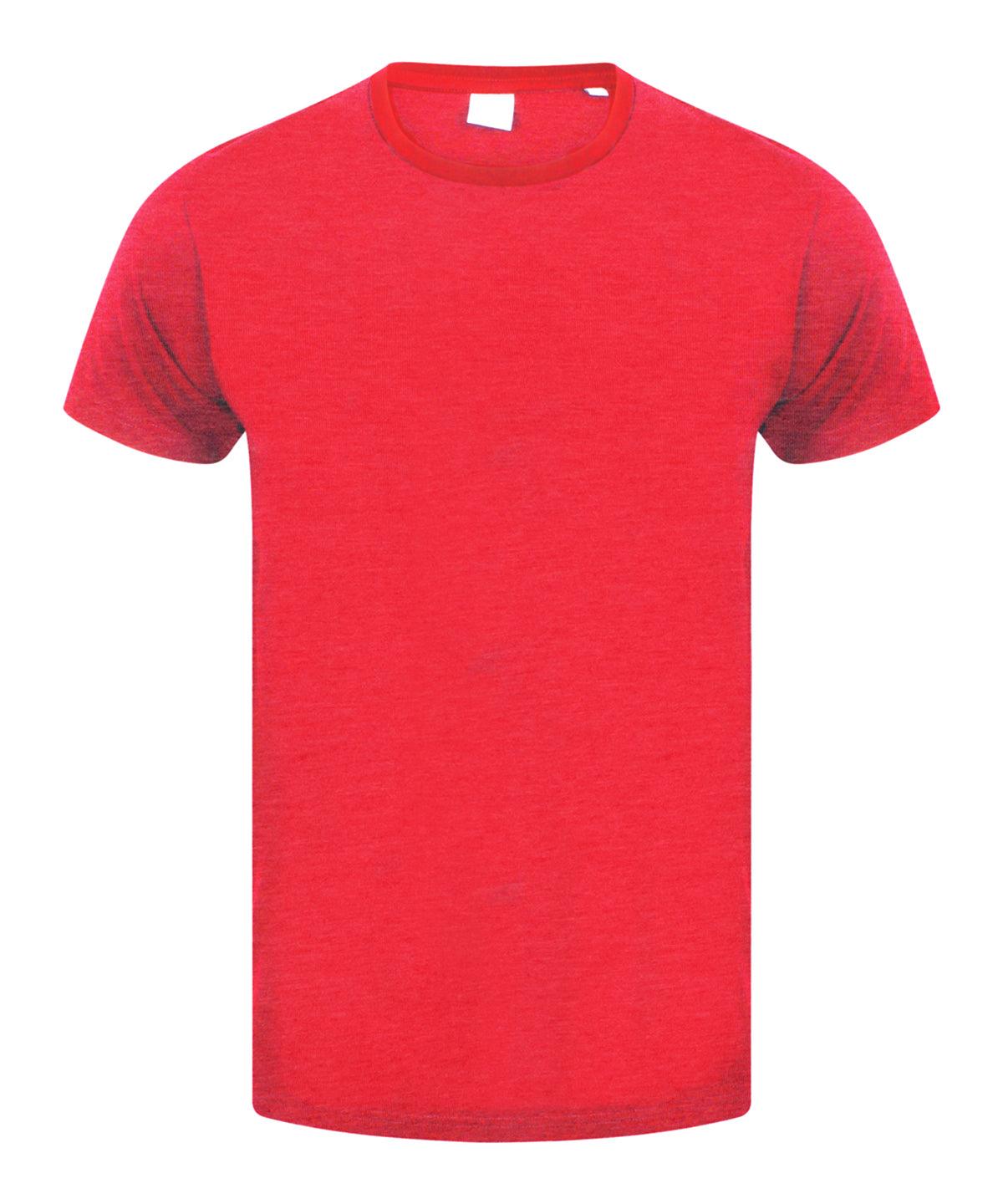 Heather Red - Men's feel good stretch t-shirt T-Shirts SF Must Haves, Raladeal - Recently Added, Rebrandable, T-Shirts & Vests Schoolwear Centres