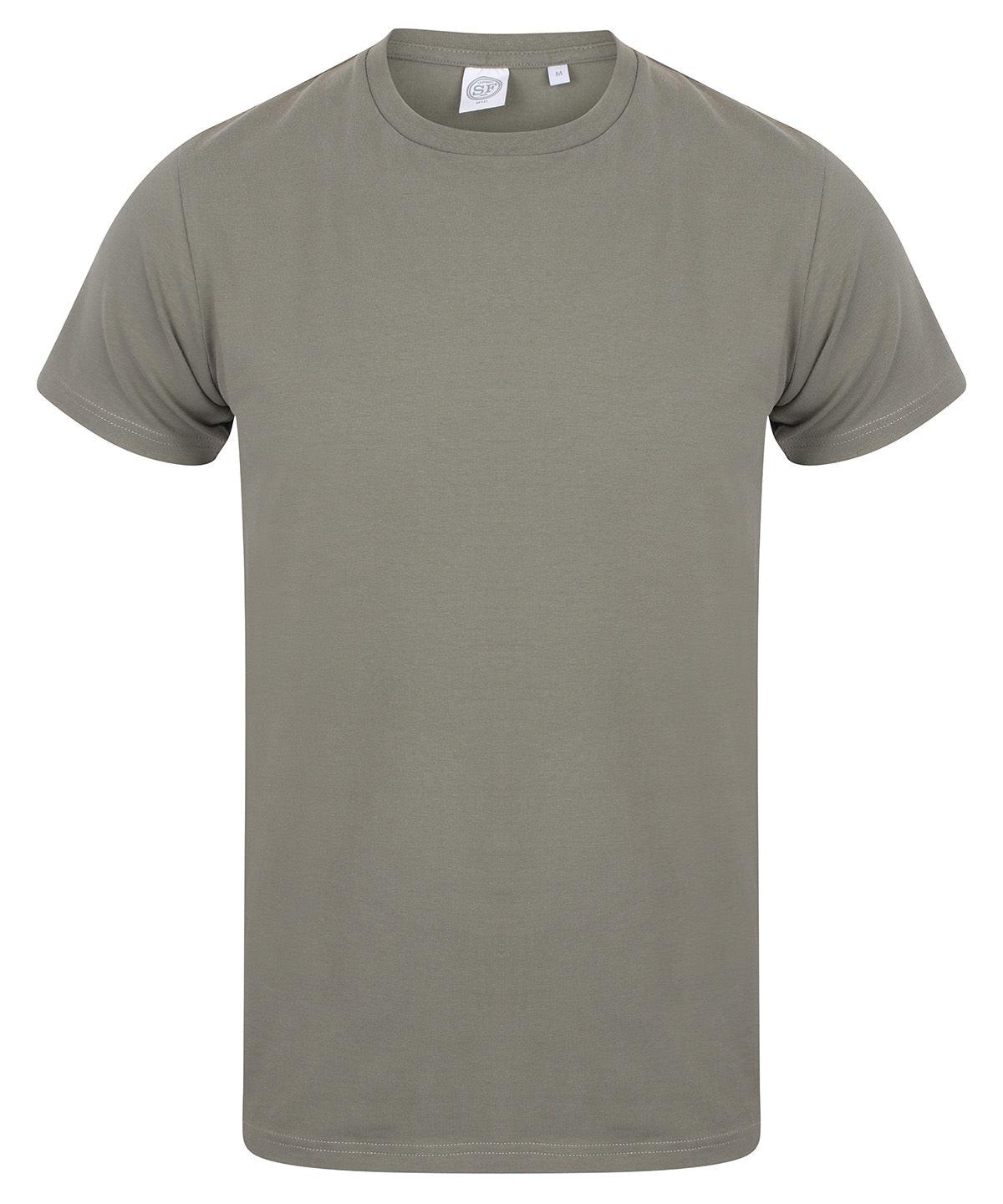 Khaki - Men's feel good stretch t-shirt T-Shirts SF Must Haves, Raladeal - Recently Added, Rebrandable, T-Shirts & Vests Schoolwear Centres