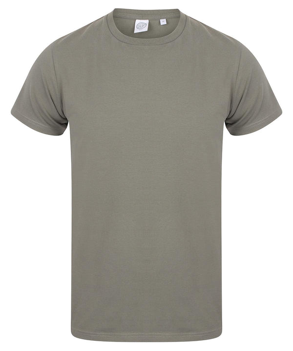 Khaki - Men's feel good stretch t-shirt T-Shirts SF Must Haves, Raladeal - Recently Added, Rebrandable, T-Shirts & Vests Schoolwear Centres