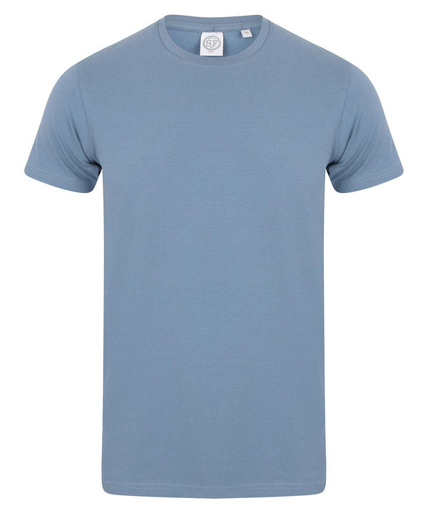 Stone Blue - Men's feel good stretch t-shirt T-Shirts SF Must Haves, Raladeal - Recently Added, Rebrandable, T-Shirts & Vests Schoolwear Centres