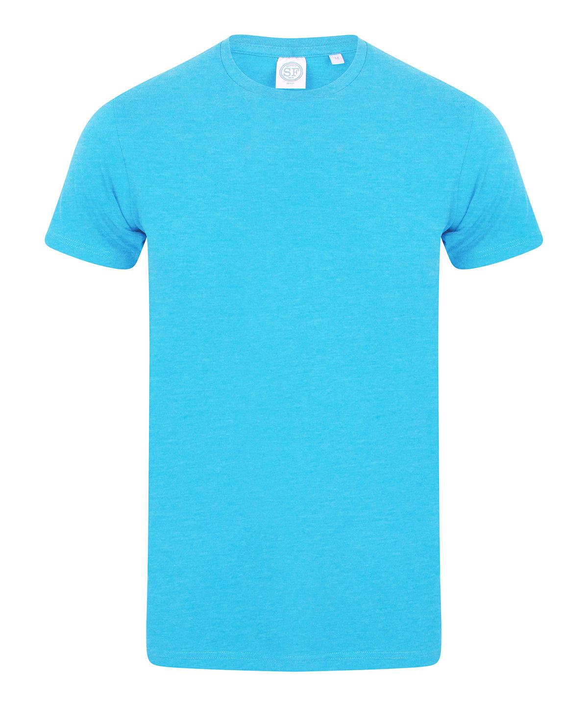 Surf Blue - Men's feel good stretch t-shirt T-Shirts SF Must Haves, Raladeal - Recently Added, Rebrandable, T-Shirts & Vests Schoolwear Centres