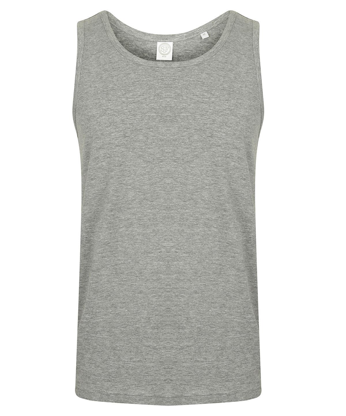 Heather Grey - Feel good stretch vest Vests SF Raladeal - Recently Added, T-Shirts & Vests Schoolwear Centres