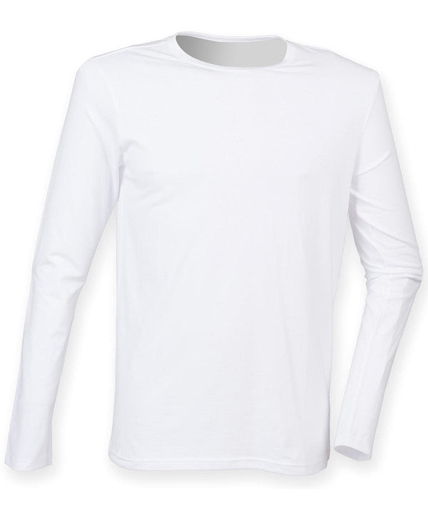 White - Feel good long sleeved stretch t-shirt T-Shirts SF Must Haves, T-Shirts & Vests Schoolwear Centres