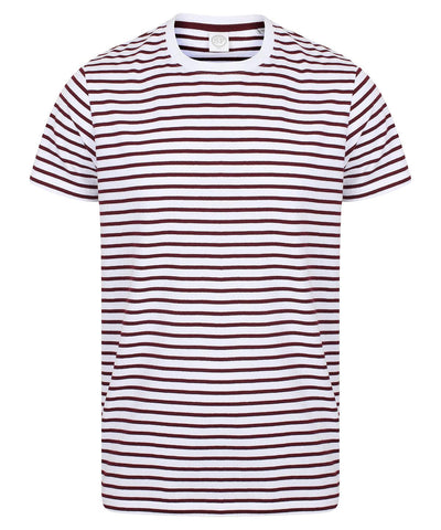 White/Burgundy - Unisex striped T T-Shirts SF Must Haves, Raladeal - Recently Added, Rebrandable, T-Shirts & Vests Schoolwear Centres
