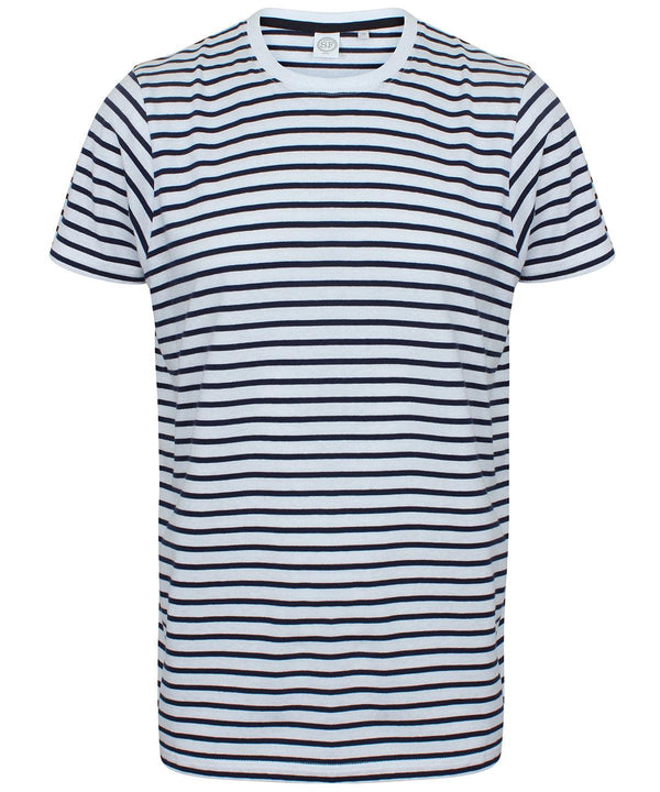 White/Oxford Navy - Unisex striped T T-Shirts SF Must Haves, Raladeal - Recently Added, Rebrandable, T-Shirts & Vests Schoolwear Centres