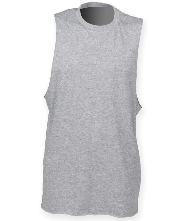 Heather Grey - High neck slash armhole vest Vests SF Athleisurewear, Must Haves, T-Shirts & Vests Schoolwear Centres