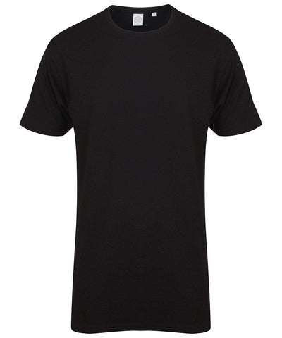 Black - Longline t-shirt with dipped hem T-Shirts SF Longer Length, Oversized, Rebrandable, T-Shirts & Vests Schoolwear Centres