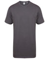 Heather Charcoal - Longline t-shirt with dipped hem T-Shirts SF Longer Length, Oversized, Rebrandable, T-Shirts & Vests Schoolwear Centres