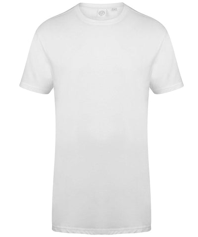 White - Longline t-shirt with dipped hem T-Shirts SF Longer Length, Oversized, Rebrandable, T-Shirts & Vests Schoolwear Centres