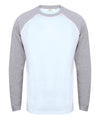 White/Heather Grey - Long sleeve baseball t-shirt T-Shirts SF Luxe Streetwear, Raladeal - Recently Added, Street Casual, T-Shirts & Vests Schoolwear Centres