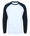 White/Oxford Navy - Long sleeve baseball t-shirt T-Shirts SF Luxe Streetwear, Raladeal - Recently Added, Street Casual, T-Shirts & Vests Schoolwear Centres